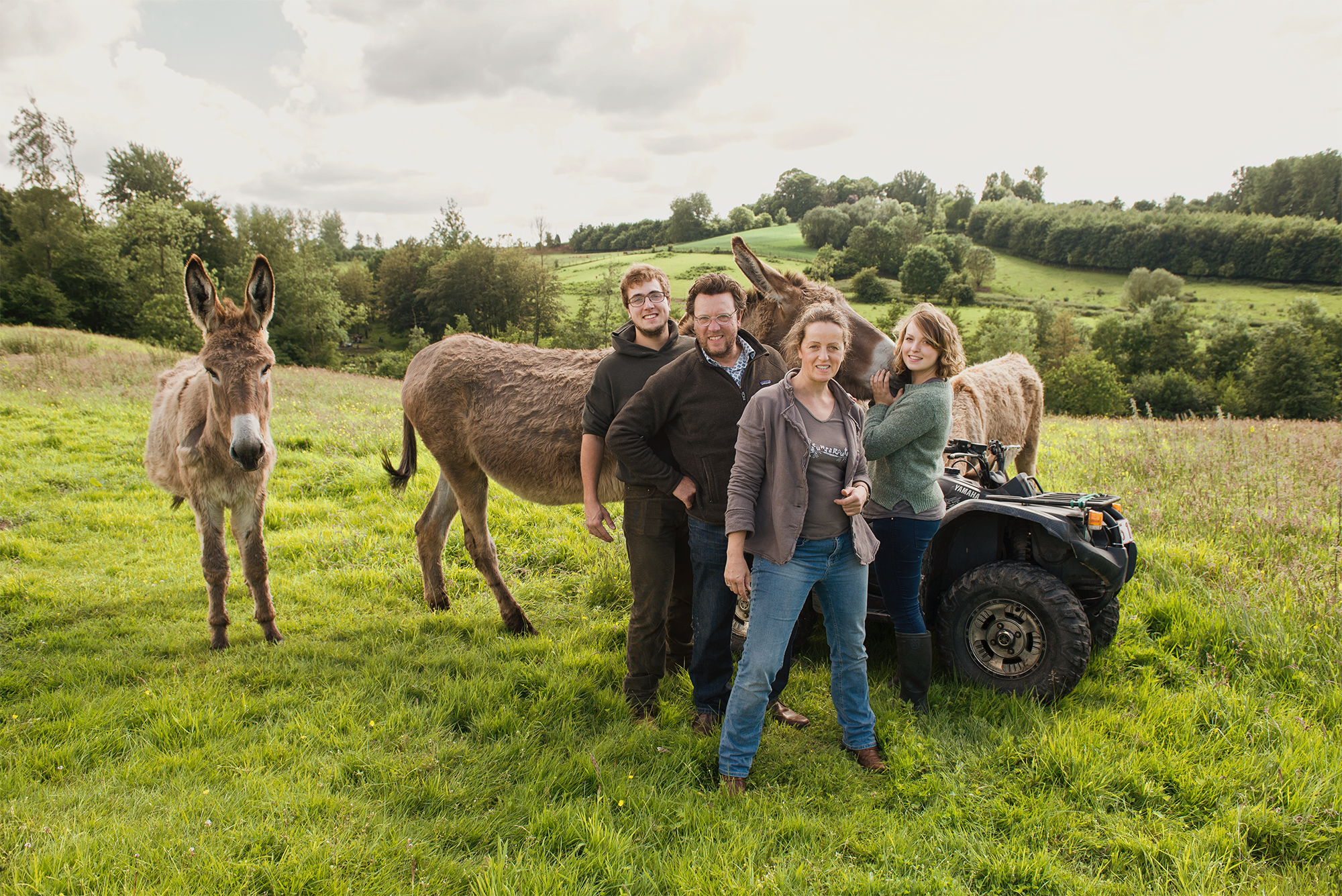 Asinerie du Pays des Collines, une famille.